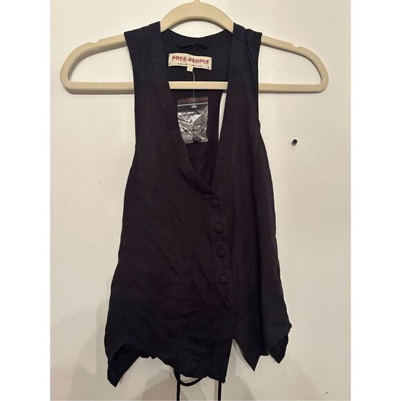 Free people black vest size L - Picture 1 of 6